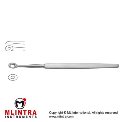 Wolff Lupus Curette Fig. 1 Stainless Steel, 14 cm - 5 1/2"